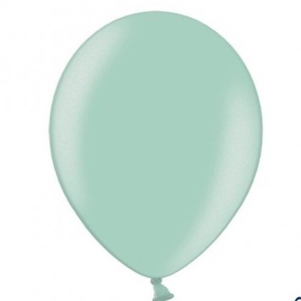 Balónek latexový Strong metalický pastelově mintový 30 cm 1 ks