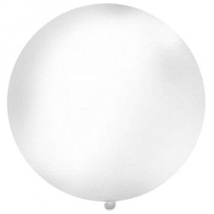Balon velký 1m bílý metalický