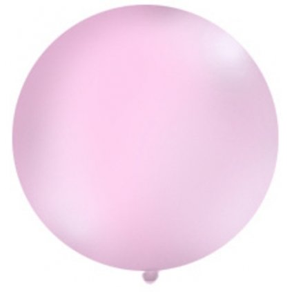 Balón kulatý obří pastelový o průměru 1 m  růžový