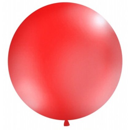 Balón kulatý obří  z přírodního latexu o průměru 1 m červený