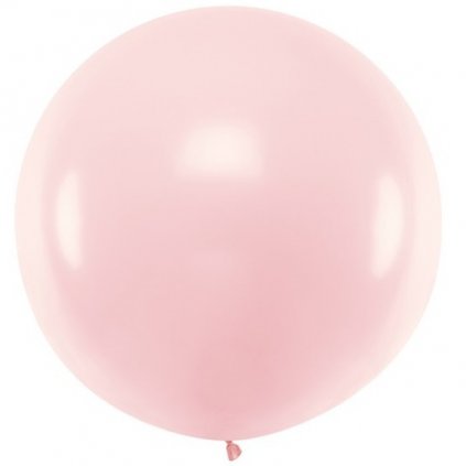Balón kulatý obří z přírodního latexu o průměru 1 m sv. růžový
