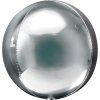 Balonek foliový koule ORBZ stříbrná 38x40cm