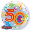 Balonek Bubbles Happy Birthday "50" 56cm