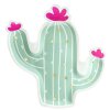 Talíře Cactus s květy zelený 6ks