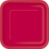 Talíře papírové Ruby Red čtvercové 23x23cm 14ks