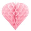 Dekorace závěsná Honeycomb srdce sv. růžové 30cm