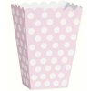 Krabičky na popcorn Lovely růžové s puntíky 8ks