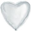 Balónek fóliový Srdce stříbrné 71 cm