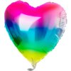 Balónek fóliový Srdce duhové Rainbow 45 cm
