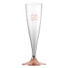 ŠAMPUSKY plastové 50. narozeniny Rose Gold 14cl 6ks