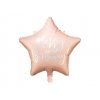 Balónek fóliový Hvězda pudrově růžová Happy Birthday 40 cm