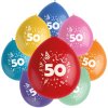 Balónky latexové pro zavěšení Color Pop "50" mix barev 23 cm 8 ks