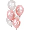 Balónky latexové Glossy Pink "50" 23 cm 6 ks