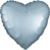 Balónek fóliový Srdce saténové pastelově modré 45 cm