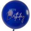 Balón latexový XL Happy Birthday Elegant True Blue 80 cm