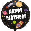 Balónek foliový Happy Birthday Raketa 45 cm