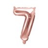 Balónek fóliový číslice 7 Rose Gold 35 cm