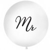 Balón jumbo o průměru 1 m bílý s nápisem "Mr"