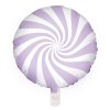 Balonek foliový designový bonbon 45 cm lila