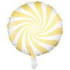 Balonek foliový designový bonbon 45 cm žlutý