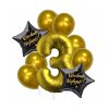 Balonkovy buket 3. narozeniny chrom zlata 34PRS39CHZL