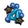 Balonkovy buket 4. narozeniny chrom modra 34PRS49CHM