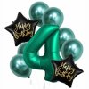 Balonkovy buket 4. narozeniny chrom zelena 34PRS49CHZE(1)