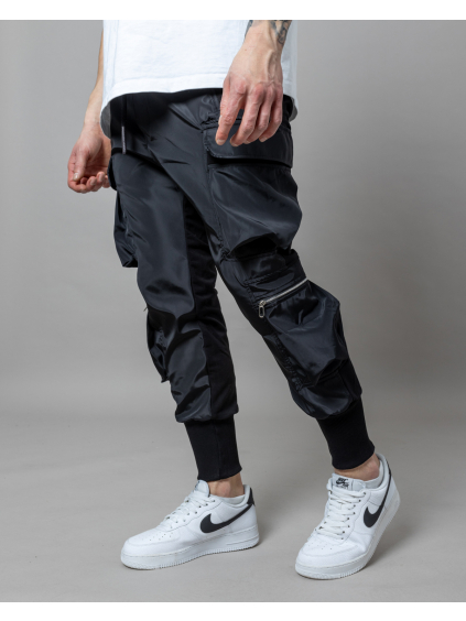 Černé pánské bavlněné tepláky Lazy pants. Velikosti S, M, L, XL