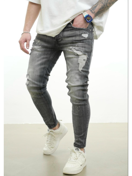 Šedé skinny fit džíny ORBIT
