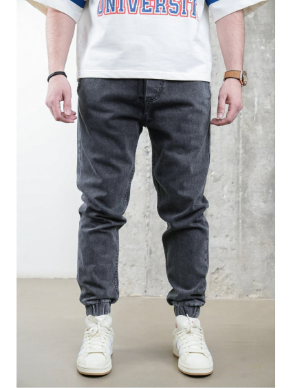 Tmavě šedé jogger fit džíny Horizon