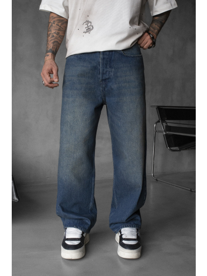 Modré loose fit džíny Thrift