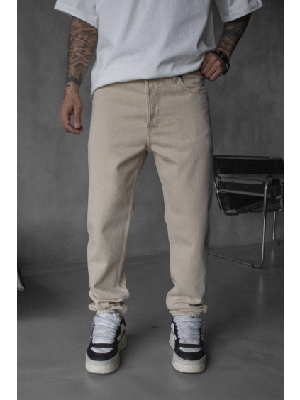 Béžové loose fit džíny Inked