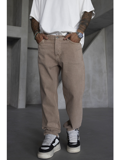 Hnědé loose fit džíny Clay