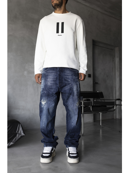 Modré baggy fit džíny Drayden