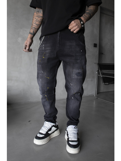 Černé loose fit džíny Veyron