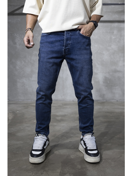 Tmavě modré loose fit džíny Ravel