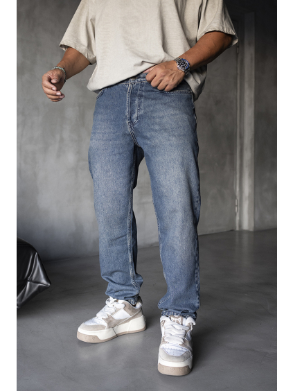 Světle modré loose fit džíny Faro