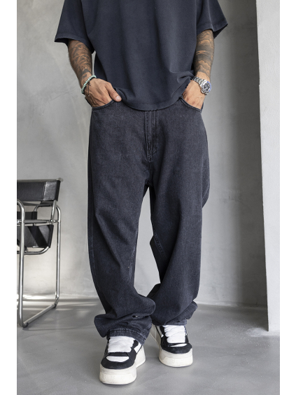 Černé baggy fit džíny Drax