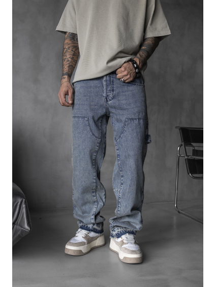 Světle modré loose fit džíny Rivax