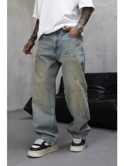 Světle modré baggy džíny Sand Worn