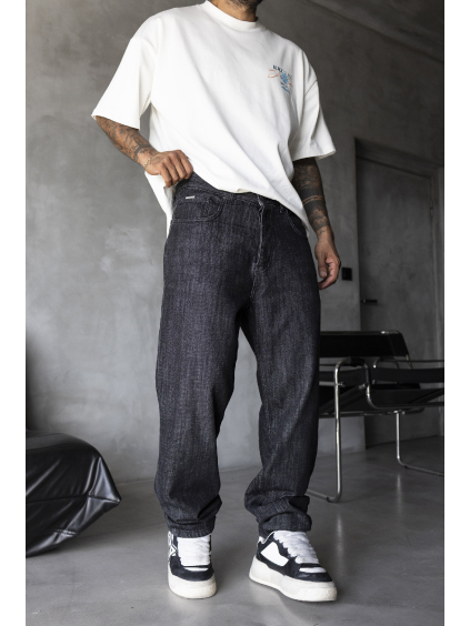 Tmavě modré Loose fit džíny Shadowline