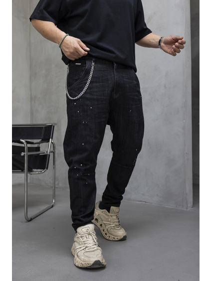 Černé loose fit džíny – Obsidio