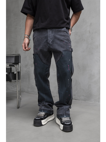 Tmavě šedé loose fit džíny – Gravo