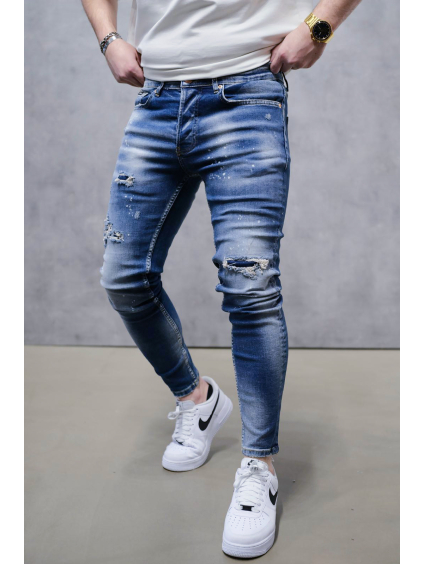 Modré skinny fit džíny – LEO