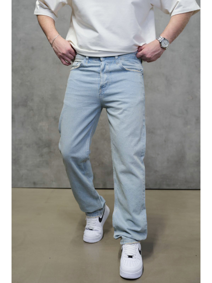 Světle modré rovné rifle – LENOX