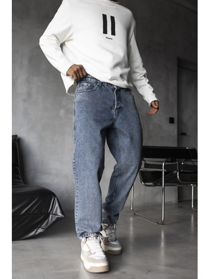 Modré loose fit džíny – Daily Block