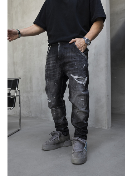 Černé loose fit džíny – Street Code