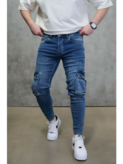 Modré cargo džíny – TITAN