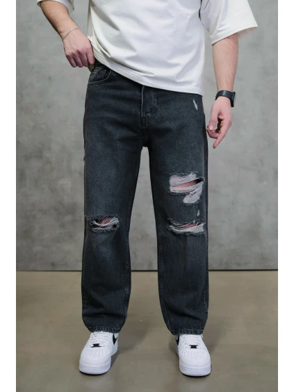 Černé loose fit džíny – AXTON