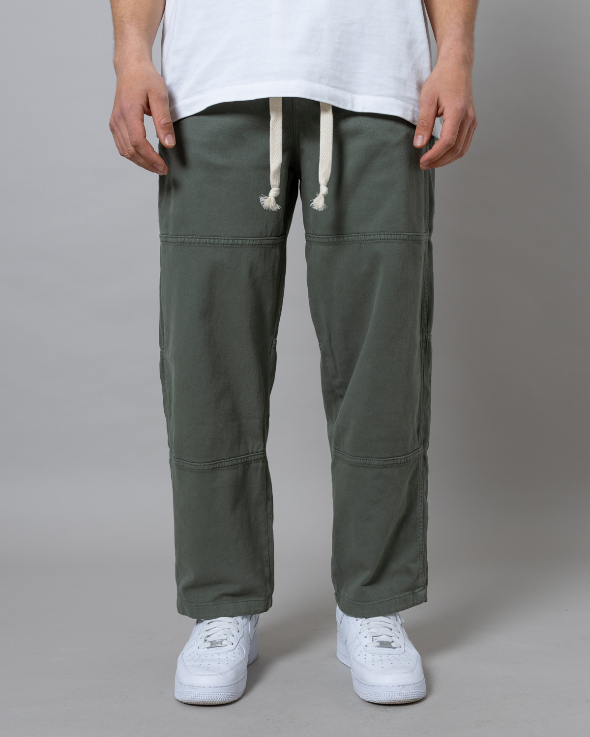 Khaki regular fit kalhoty TARRAGON Velikost: S